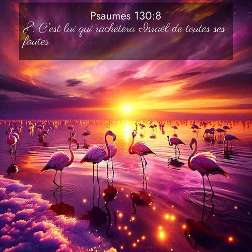 Segond21 Psaumes  ; image nature: image avec le verset biblique :C&#039;est lui qui rachètera Israël de toutes ses fautes. ;  ; 130:8