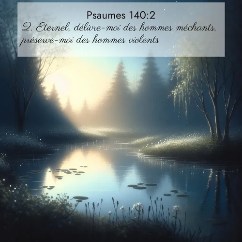 Segond21 Psaumes  ; image nature: image avec le verset biblique :Eternel, délivre-moi des hommes méchants, préserve-moi des hommes violents! ;  ; 140:2