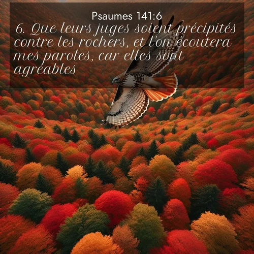 Segond21 Psaumes  ; image nature: image avec le verset biblique :Que leurs juges soient précipités contre les rochers, et l&#039;on écoutera mes paroles, car elles sont agréables. ;  ; 141:6