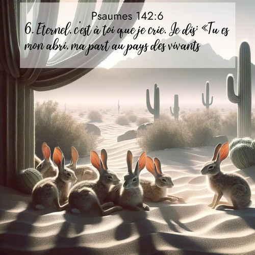 Segond21 Psaumes  ; image nature: image avec le verset biblique :Eternel, c&#039;est à toi que je crie. Je dis: «Tu es mon abri, ma part au pays des vivants.» ;  ; 142:6