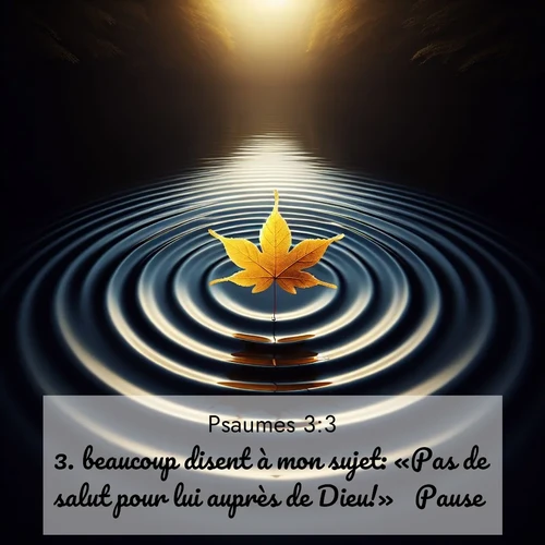 Segond21 Psaumes  ; image nature: image avec le verset biblique :beaucoup disent à mon sujet: «Pas de salut pour lui auprès de Dieu!»        Pause. ;  ; 3:3