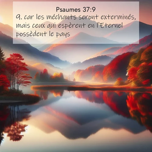 Segond21 Psaumes  ; image nature: image avec le verset biblique :car les méchants seront exterminés, mais ceux qui espèrent en l&#039;Eternel possèdent le pays. ;  ; 37:9