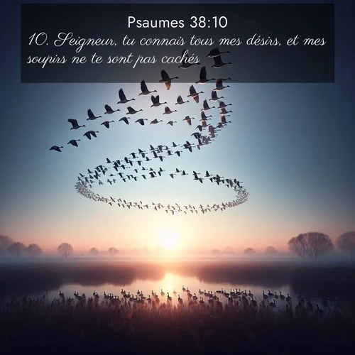 Segond21 Psaumes  ; image nature: image avec le verset biblique :Seigneur, tu connais tous mes désirs, et mes soupirs ne te sont pas cachés. ;  ; 38:10