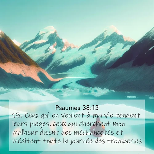 Segond21 Psaumes  ; image nature: image avec le verset biblique :Ceux qui en veulent à ma vie tendent leurs pièges, ceux qui cherchent mon malheur disent des méchancetés et méditent toute la journée des tromperies. ;  ; 38:13