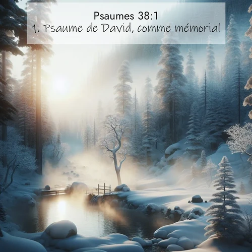 Segond21 Psaumes  ; image nature: image avec le verset biblique :Psaume de David, comme mémorial. ;  ; 38:1