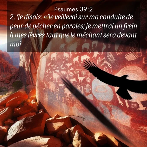 Segond21 Psaumes  ; image nature: image avec le verset biblique :Je disais: «Je veillerai sur ma conduite de peur de pécher en paroles; je mettrai un frein à mes lèvres tant que le méchant sera devant moi.» ;  ; 39:2