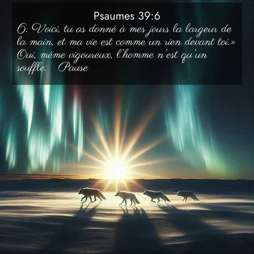 Segond21 Psaumes  ; image nature: image avec le verset biblique :Voici, tu as donné à mes jours la largeur de la main, et ma vie est comme un rien devant toi.» Oui, même vigoureux, l&#039;homme n&#039;est qu&#039;un souffle.          Pause. ;  ; 39:6