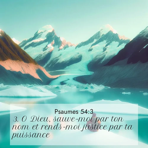 Segond21 Psaumes  ; image nature: image avec le verset biblique :O Dieu, sauve-moi par ton nom et rends-moi justice par ta puissance! ;  ; 54:3