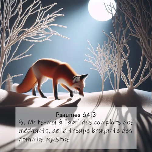 Segond21 Psaumes  ; image nature: image avec le verset biblique :Mets-moi à l&#039;abri des complots des méchants, de la troupe bruyante des hommes injustes! ;  ; 64:3
