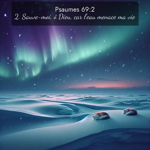 Segond21 Psaumes  ; image nature: image avec le verset biblique :Sauve-moi, ô Dieu, car l&#039;eau menace ma vie. ;  ; 69:2