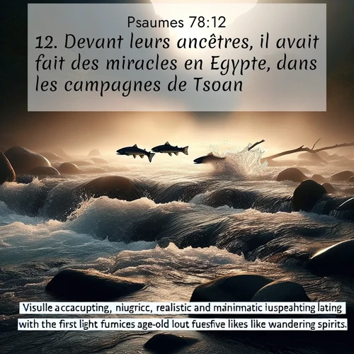 Segond21 Psaumes  ; image nature: image avec le verset biblique :Devant leurs ancêtres, il avait fait des miracles en Egypte, dans les campagnes de Tsoan: ;  ; 78:12