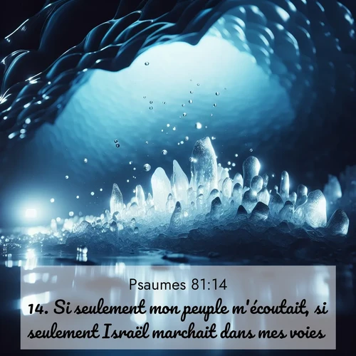 Segond21 Psaumes  ; image nature: image avec le verset biblique :Si seulement mon peuple m&#039;écoutait, si seulement Israël marchait dans mes voies! ;  ; 81:14