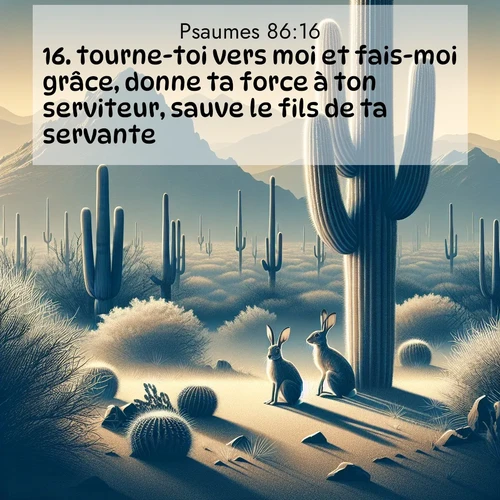 Segond21 Psaumes  ; image nature: image avec le verset biblique :tourne-toi vers moi et fais-moi grâce, donne ta force à ton serviteur, sauve le fils de ta servante! ;  ; 86:16