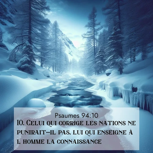 Segond21 Psaumes  ; image nature: image avec le verset biblique :Celui qui corrige les nations ne punirait-il pas, lui qui enseigne à l&#039;homme la connaissance? ;  ; 94:10