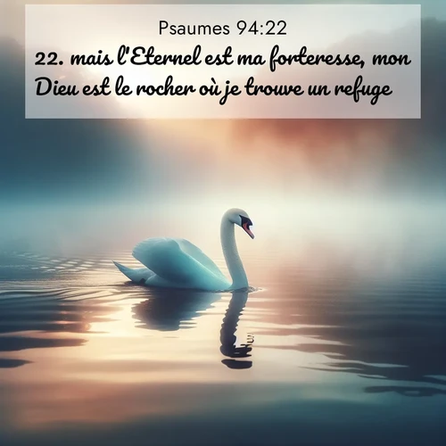 Segond21 Psaumes  ; image nature: image avec le verset biblique :mais l&#039;Eternel est ma forteresse, mon Dieu est le rocher où je trouve un refuge. ;  ; 94:22