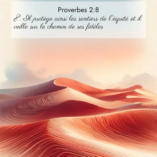 Segond21 Proverbes  ; image nature: image avec le verset biblique :Il protège ainsi les sentiers de l&#039;équité et il veille sur le chemin de ses fidèles. ;  ; 2:8