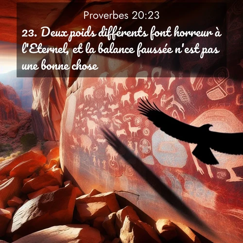 Segond21 Proverbes  ; image nature: image avec le verset biblique :Deux poids différents font horreur à l&#039;Eternel, et la balance faussée n&#039;est pas une bonne chose. ;  ; 20:23