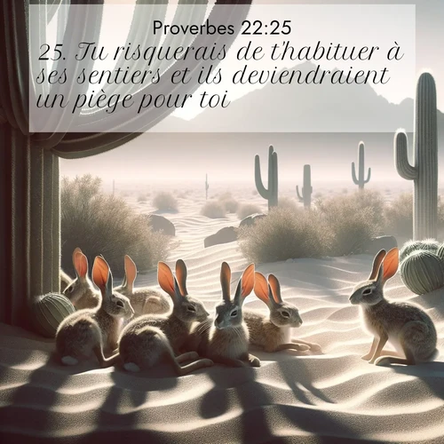 Segond21 Proverbes  ; image nature: image avec le verset biblique :Tu risquerais de t&#039;habituer à ses sentiers et ils deviendraient un piège pour toi. ;  ; 22:25