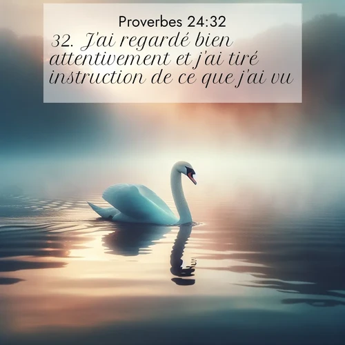 Segond21 Proverbes  ; image nature: image avec le verset biblique :J&#039;ai regardé bien attentivement et j&#039;ai tiré instruction de ce que j&#039;ai vu: ;  ; 24:32
