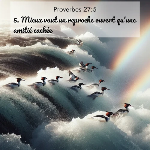 Segond21 Proverbes  ; image nature: image avec le verset biblique :Mieux vaut un reproche ouvert qu&#039;une amitié cachée. ;  ; 27:5