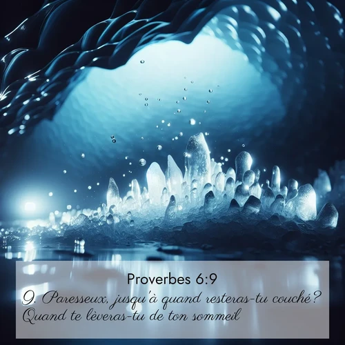 Segond21 Proverbes  ; image nature: image avec le verset biblique :Paresseux, jusqu&#039;à quand resteras-tu couché? Quand te lèveras-tu de ton sommeil? ;  ; 6:9