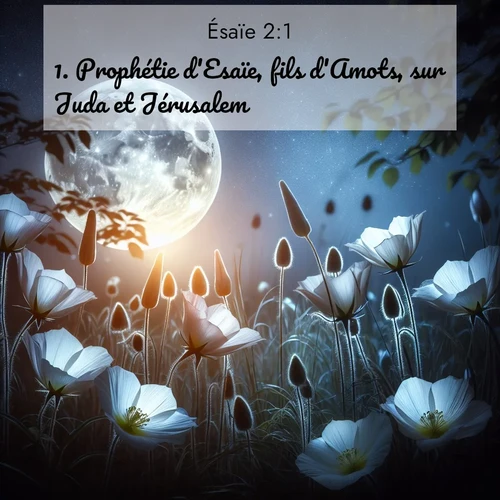 citation biblique : 1. Prophétie d&#039;Esaïe, fils d&#039;Amots, sur Juda et Jérusalem.
 sur fond image nature