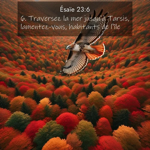 Segond21 Ésaïe  ; image nature: image avec le verset biblique :Traversez la mer jusqu&#039;à Tarsis, lamentez-vous, habitants de l&#039;île! ;  ; 23:6