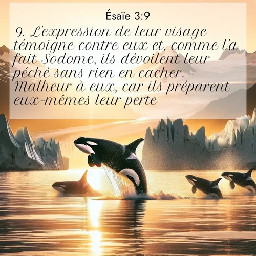 Segond21 Ésaïe  ; image nature: image avec le verset biblique :L&#039;expression de leur visage témoigne contre eux et, comme l&#039;a fait Sodome, ils dévoilent leur péché sans rien en cacher. Malheur à eux, car ils préparent eux-mêmes leur perte! ;  ; 3:9