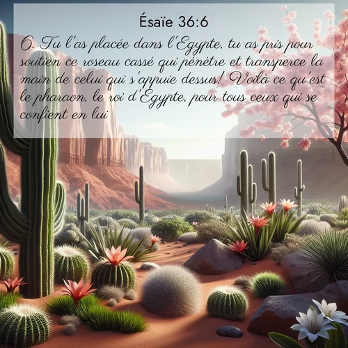 Segond21 Ésaïe  ; image nature: image avec le verset biblique :Tu l&#039;as placée dans l&#039;Egypte, tu as pris pour soutien ce roseau cassé qui pénètre et transperce la main de celui qui s&#039;appuie dessus! Voilà ce qu&#039;est le pharaon, le roi d&#039;Egypte, pour tous ceux qui se confient en lui.&#039; ;  ; 36:6