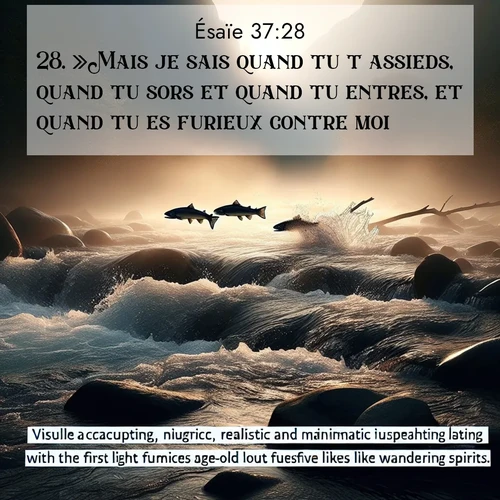 Segond21 Ésaïe  ; image nature: image avec le verset biblique :»Mais je sais quand tu t&#039;assieds, quand tu sors et quand tu entres, et quand tu es furieux contre moi. ;  ; 37:28