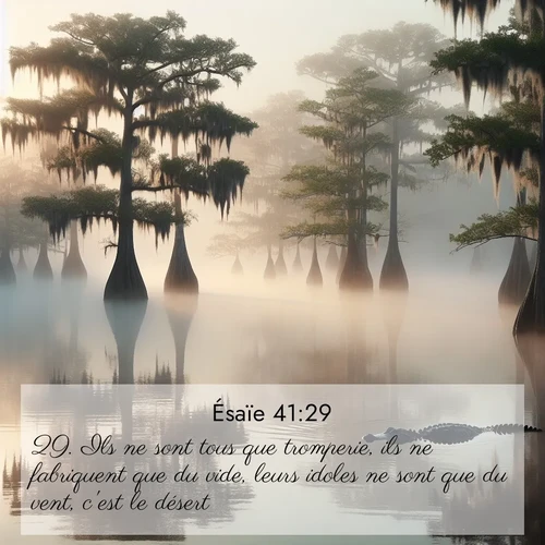 Segond21 Ésaïe  ; image nature: image avec le verset biblique :Ils ne sont tous que tromperie, ils ne fabriquent que du vide, leurs idoles ne sont que du vent, c&#039;est le désert. ;  ; 41:29
