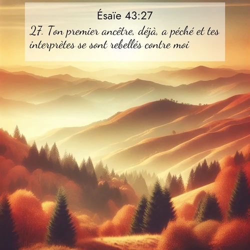citation biblique : 27. Ton premier ancêtre, déjà, a péché et tes interprètes se sont rebellés contre moi.
 sur fond image nature
