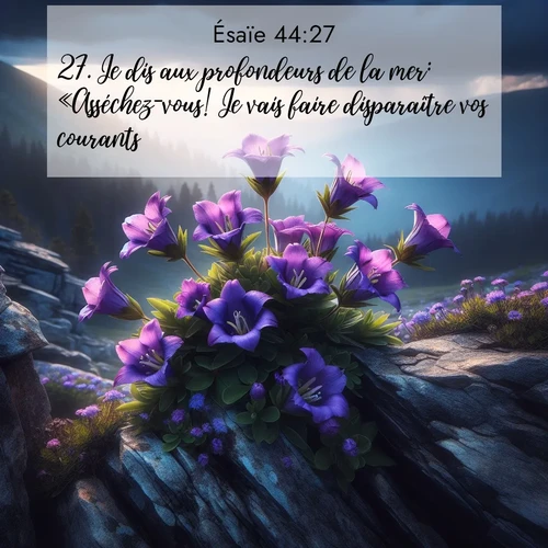 Segond21 Ésaïe  ; image nature: image avec le verset biblique :Je dis aux profondeurs de la mer: «Asséchez-vous! Je vais faire disparaître vos courants.» ;  ; 44:27