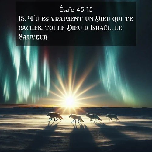 Segond21 Ésaïe  ; image nature: image avec le verset biblique :Tu es vraiment un Dieu qui te caches, toi le Dieu d&#039;Israël, le Sauveur!» ;  ; 45:15