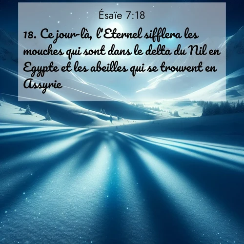 Segond21 Ésaïe  ; image nature: image avec le verset biblique :Ce jour-là, l&#039;Eternel sifflera les mouches qui sont dans le delta du Nil en Egypte et les abeilles qui se trouvent en Assyrie. ;  ; 7:18