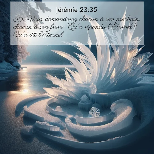 citation biblique : 35. Vous demanderez chacun à son prochain, chacun à son frère: &#039;Qu&#039;a répondu l&#039;Eternel? Qu&#039;a dit l&#039;Eternel?&#039;
 sur fond image nature