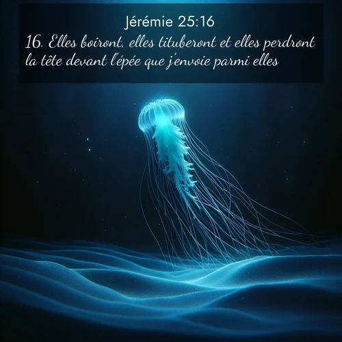 citation biblique : 16. Elles boiront, elles tituberont et elles perdront la tête devant l&#039;épée que j&#039;envoie parmi elles.»
 sur fond image nature