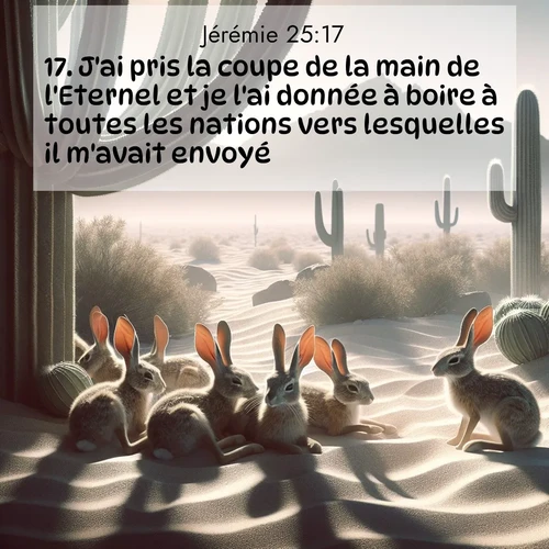 citation biblique : 17. J&#039;ai pris la coupe de la main de l&#039;Eternel et je l&#039;ai donnée à boire à toutes les nations vers lesquelles il m&#039;avait envoyé:
 sur fond image nature