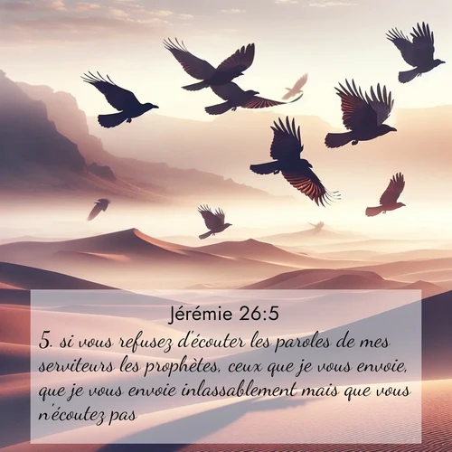 citation biblique : 5. si vous refusez d&#039;écouter les paroles de mes serviteurs les prophètes, ceux que je vous envoie, que je vous envoie inlassablement mais que vous n&#039;écoutez pas,
 sur fond image nature