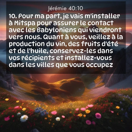 image nature avec verset biblique de la Bible