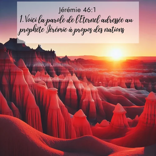 citation biblique : 1. Voici la parole de l&#039;Eternel adressée au prophète Jérémie à propos des nations.
 sur fond image nature