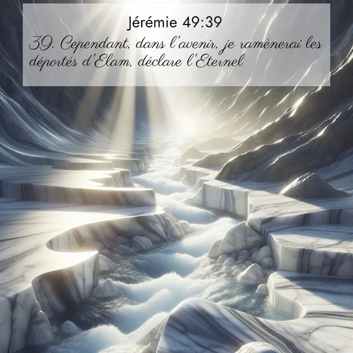 Segond21 Jérémie  ; image nature: image avec le verset biblique :Cependant, dans l&#039;avenir, je ramènerai les déportés d&#039;Elam, déclare l&#039;Eternel. ;  ; 49:39