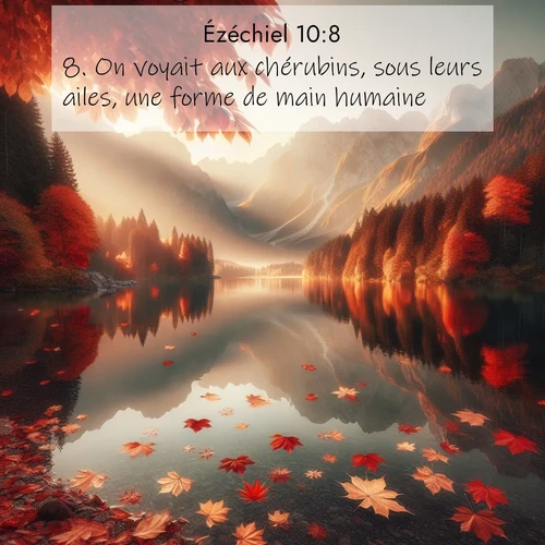 Segond21 Ézéchiel  ; image nature: image avec le verset biblique :On voyait aux chérubins, sous leurs ailes, une forme de main humaine. ;  ; 10:8
