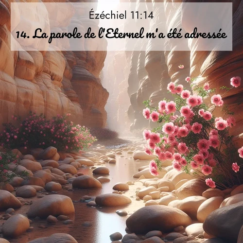 Segond21 Ézéchiel  ; image nature: image avec le verset biblique :La parole de l&#039;Eternel m&#039;a été adressée: ;  ; 11:14