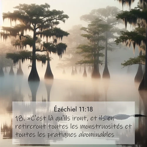 Segond21 Ézéchiel  ; image nature: image avec le verset biblique :»C&#039;est là qu&#039;ils iront, et ils en retireront toutes les monstruosités et toutes les pratiques abominables. ;  ; 11:18