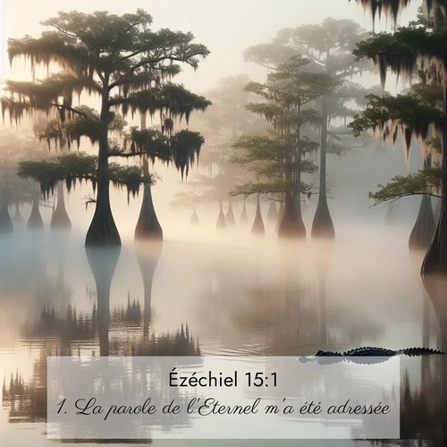 Segond21 Ézéchiel  ; image nature: image avec le verset biblique :La parole de l&#039;Eternel m&#039;a été adressée: ;  ; 15:1