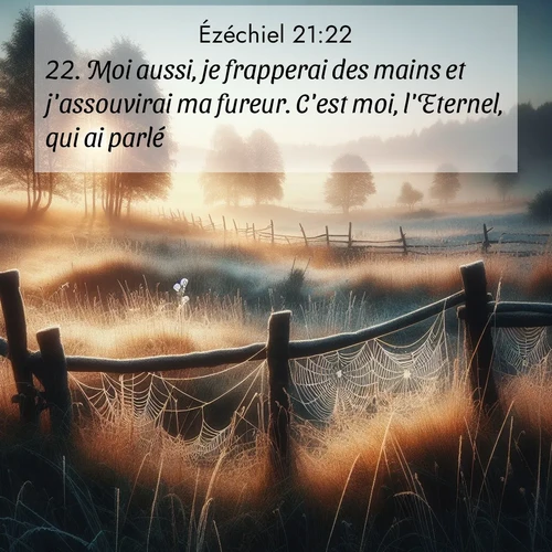 Segond21 Ézéchiel  ; image nature: image avec le verset biblique :Moi aussi, je frapperai des mains et j&#039;assouvirai ma fureur. C&#039;est moi, l&#039;Eternel, qui ai parlé.» ;  ; 21:22