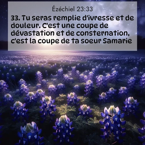 Segond21 Ézéchiel  ; image nature: image avec le verset biblique :Tu seras remplie d&#039;ivresse et de douleur. C&#039;est une coupe de dévastation et de consternation, c&#039;est la coupe de ta soeur Samarie. ;  ; 23:33