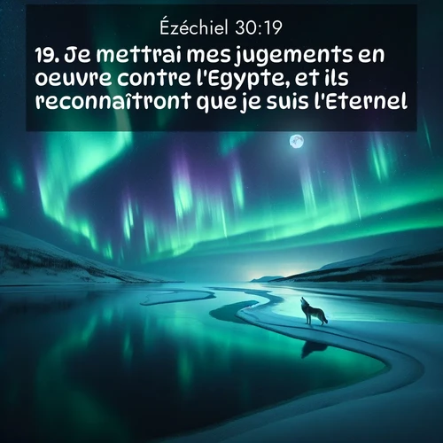 Segond21 Ézéchiel  ; image nature: image avec le verset biblique :Je mettrai mes jugements en oeuvre contre l&#039;Egypte, et ils reconnaîtront que je suis l&#039;Eternel.» ;  ; 30:19