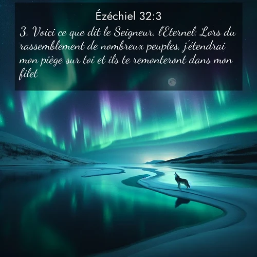 Segond21 Ézéchiel  ; image nature: image avec le verset biblique :Voici ce que dit le Seigneur, l&#039;Eternel: Lors du rassemblement de nombreux peuples, j&#039;étendrai mon piège sur toi et ils te remonteront dans mon filet. ;  ; 32:3